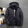 새로운 후드 남성 화이트 오리 다운 재킷 블랙 블루 위장 두껍게 방수 방풍 따뜻한 겨울 다운 코트 남성 겉옷 T190912