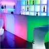 Moderne commerciële verlichting Kleur Veranderende Oplaadbare PE LED hoge cocktail bartafels toonbank van BAR