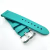 22 milímetros 24 milímetros de alta qualidade Rubber Band Silicone Moda Verde prateado Aço Parafuso Tang Strap Buckle para PAM PAM 111