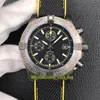 Toppversion BLSF Super II 45mm Bandit A1337111 ETA A7750 Automatisk kronografrörelse Titanium Case Mens Watch Sapphire Stopwatc278T