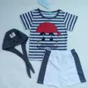 Babys set 2018 Ny sommarbrev Baby Boy Pook Set 3Pieces Hat T-shirt Byxor Sommar Outfit för Toddler Vestidos