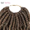 2021 Nowy styl 18-calowy Pre Twisted Passion Twist Hair Szydełka Włosy Syntetyczna Ombre Bomb Twist Pre zaplamione Fluffy Twisty Splatanie Włosy