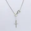 Infinity Cross Hanger Kettingen Voor Dames Dames Mode Bruiloft Evenement Sieraden 925 Verzilverd Ketting Acht Elegante Charms Ketting