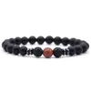 Bracelet en agate noire mate pour hommes et femmes, bracelet sauvage simple et populaire, de tempérament, nouveaux produits 2019