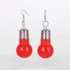 Pure silver anti-allergy South Korean new ear nail female retro personality exaggerated colorful light bulb toy wholesale