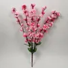 Fake Peach Blossom (7 stammar / gäng) 22.83 "Simulering Plommonblomma för bröllop Hem Showcase Dekorativa Konstgjorda Blommor