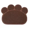 Pet Dog Puppy Cat Feeding Mat Pad Cute Paw PVC Bed Dish Bowl Food Water Feed Placemat Wipe Clean Pet Cat Dog Accessories