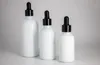 10 ml 15 ml 20 ml 30 ml 50 ml 100 ml lege witte porseleinen glazen druppelaar fles cosmetica aromatherapie flessen met zwarte dop