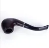 Old-fashioned Hammer Craft of Imitated Ebony Fine Grinding Resin and Circle Tobacco Pipe Retro-antique Smooth Curved Tobacco Tool