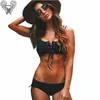 Lace Up Bikini Set Push Up Bademode Badeanzug Frauen Strand Biquini Pareo Bad 2019 Frauen Bademode Monokini Badeanzug Badeanzug