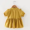 Bebé menina manga curta o-pescoço cores sólidas camisa crianças causal 100% algodão garota causal camiseta
