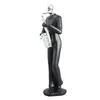 Klassiska musikbandfigurer hartsharts Abstrakt Musiker Figurin Musikinstrument Statue Violin Player FigurineBlack Color5802370