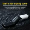 Alisador De Cabelo Para Homens Multifuncional Curling Pincel De Barba Pente Elétrico