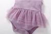 Baby Girl Одежда для малышей Летние Rompers юбки повязки костюмы Tulle TUTU комбинезон для волос RUBLE DAUBLE SUSTURES Onesies Bodysuits AYP5435