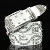 New trendy fashion luxury designer beautiful diamond zircon silver leather belt for woman 110cm 36 ft 30 models4860349