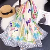 Fashion- silky high quality female spring and summer printing and butterfly design silk scarves are free of transportation costs