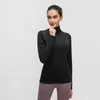 Ny kvinnors sport utomhus fitness kostym elasticitet snabb torr sma stand coar yoga långärmad t-shirt gym yoga top5311340