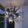 Art Decor Thuis Kroonluchters Lampen LED Bollen 100% Mondgeblazen Borosilicaat Murano Gekleurde Glas Moderne Kroonluchter Verlichting