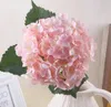 Bloemen 55cm Kunstmatige Hortensia Bloemhoofd Nep Zijde Enkele Real Touch Hortensia's 15 Kleuren voor Bruiloft Centerpieces Home Decoratief