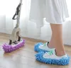 100pcs / lot criativa preguiçoso esfregar Shoes microfibra Mop de limpeza de chão Mophead Pavimento Polimento cobrir limpeza