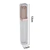 Tubo de brillo de labios vacío de oro rosa de grado superior, contenedor de lápiz labial líquido de plástico, forma cuadrada, brillo de labios, botellas recargables F201711477134315