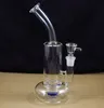 Bicchiere di vetro Bong Tornado Turbina a ciclone Percolatore blu Disco fumo Pipa ad acqua Olio di tabacco Dab Rigs