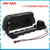 500W 48V 8AH elektrisk cykelbatteri 48V Down Tube Lithium Batteri med USB-port Använd 2000MAH 18650 Cell 2A laddare