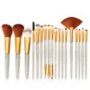 Glanzende make-up borstel set professionele glitter poeder eyeliner wimper lip foundation borstels set make-up tool kit 18 stks / set RRA1253