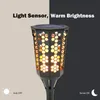 96led Solar Flame Lampor Flimrande Vägglampa Vattentät IP65 LED Torch Lights Garden Landscape Light Outdoor Garden Decor