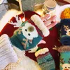 패션 - 겨울과 겨울 플러스 벨벳 장갑, 크리스마스 특별한 커플 선물, 사랑스러운 부드러운 손가락없이 만화 장갑, 양털 부드럽고 따뜻한