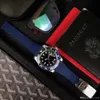 Relógio masculino de alta qualidade GMTII116710BLNR-78200 cerâmica moldura de duas cores 40mm mostrador pulseira de borracha azul movimento automático frete grátis
