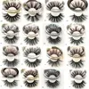 Comprimento 25mm cílios vison extra Longo cílios vison 3D Grande dramática Criss-cross Fios Lashes naturais Falso cílios Extensão Beleza