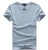 2018 Koreansk kortärmad Mäns Vit T-shirt Bomull Round Neck Half Sleeve XL Tide Blank T-shirt Mäns bottenskjorta Gratis frakt