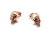 Couleur or Rose mode Simple Lady039s anneau gland boucles d'oreilles en acier inoxydable pierres précieuses boucles d'oreilles bijoux cadeau pour femmes dame J1551153029