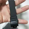 Klasyczny styl Super Quality Un Men zegarek 45 mm szary wybieranie świetliste auto data tylna przezroczystą czarną stalową obudowę mechaniczne automatyczne zegarki męskie