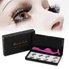 Eyelashes de falsos magnéticos 8 pçs / conjunto Ímã invisível 3D mink cílios com pinças tira cheia de espessura pílula de olho falsa