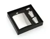 Silver Flasks Set 7oz Hip Flask 2 Cups Set Stainless Steel Hip Flasks Wine Pot Foam A Inner and Gift Box SN3798