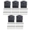 5 Sets 16-pins zwart vrouwelijke auto plug harnas 175966-2 connector met terminal DJ7161C-1-21