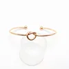 Armband armband sieraden nieuwe mode goud zilver rose goud zwart kleur zinklegering korte knoop hart vrouwen meisje bangle sieraden