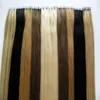Tape in Human Hair Extensions Adhesive Remy Brazilian Hair 100G 40Pcs Blonde Skin Weft Hair Extensions