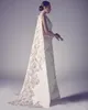 Арабские вечерние платья Zuhair Murad High шеи длинные выпускные платья Applique Split Front Best Forman Preepartity