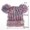 MOK Kids Beanies Bonnet Knitted Caps Visor Children's Winter Autumn Warm Hats Weave Beanies Unisex Hat Casual Cap Headgear