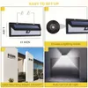118 LED Luz Solar Lâmpada Solar exterior Motion Sensor Solar Spotlight alimentado Sunlight 3 Modos de parede Para Street Garden Decoration