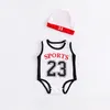 Baby Infant Boy Clothing Romper Girl Basketball 23 print Short Sleeve Jumpsuit with Hat 100% cotton summer Climbing clothes