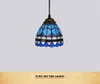 Lampada a sospensione Tiffany Lighting da 6 pollici Lampadari in vetro colorato di colore blu Modello Tiffany Light Sala da pranzo Soggiorno Corridoio Camera da letto