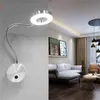 Luces de libro 5W LED Mangueras Lámpara de pared Flexible Home Hotel Lámpara de lectura junto a la cama Bombillas LED de aluminio de moda moderna