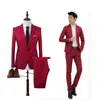 Męskie Blazery Moda Garnitury ślubne Prom Pmoncie Groom Tuxedos Groomsmen Suit 2 Hurtownie Supply Suit Set Mens Leisure
