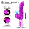 2020 New Dildo Vibrator Double Tongue Licking Telescopic Turn G Spot Clitoris Stimulator Erotic Adult Sex Toys for Women Vaginal Y200422