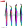 4 in 1 Set 100% Vetus MCS - 12 15 18 19 Colorful Premium Beauty Makeup Tweezers for Eyelashes Extension Pinzas Grafting Tools