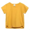 Baby Mädchen Kleidung Kinder Solide T-shirts Jungen Sommer Kurzarm Tops Baumwolle Casual Shirt Kleinkind Boutique T-shirt Mode Sport Blusen AYP5362